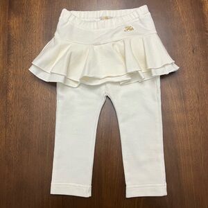 Fith (Japanese Brand) Toddler Off White Pants Leggings w/ Ruffle Skirt 90 cm 2T
